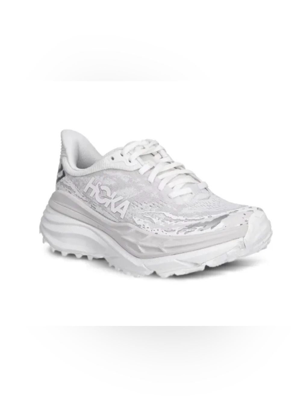 Hoka One One Stins7 Triple White Women's Cushioned Running Shoe